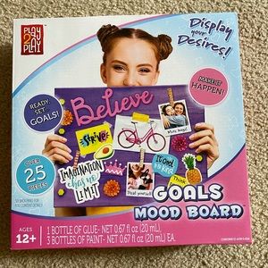 Play 2 Play Goals Mood Board ,Personal Creativity Board for Ages 12+